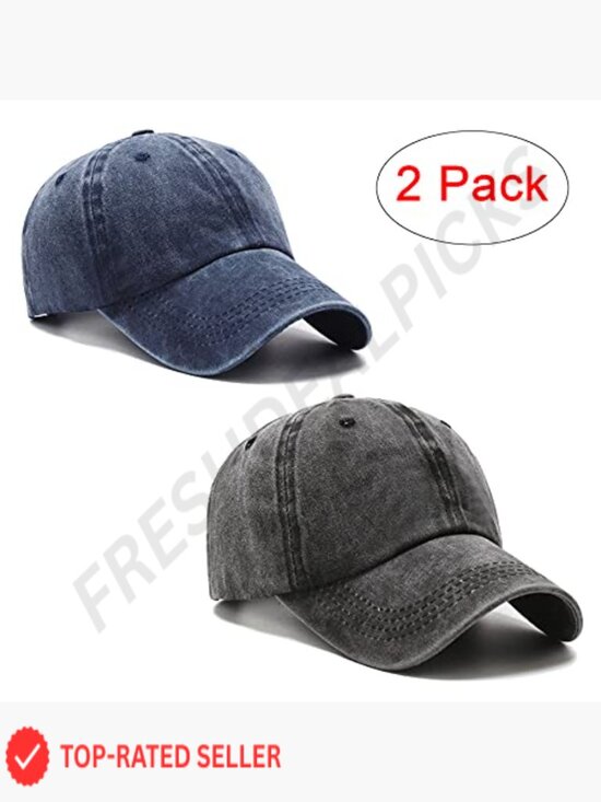Vintage Washed Distressed Cotton Baseball Cap Dad Hat Unisex Adjustable Low